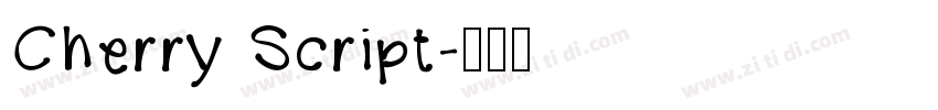 Cherry Script字体转换